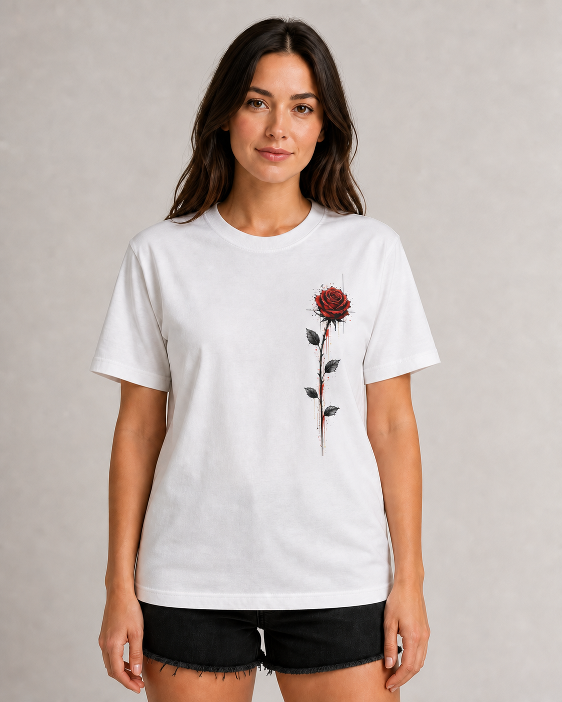 Fleurs Graphiques — Rose Rouge en studio