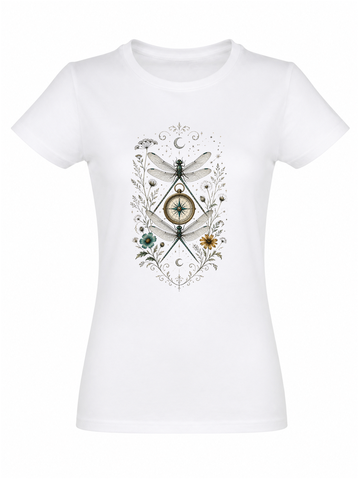 Cabinet de curiosités naturaliste | CCN-02 | Femme | Blanc | Sans modèle | Recto | Rose des Libellules