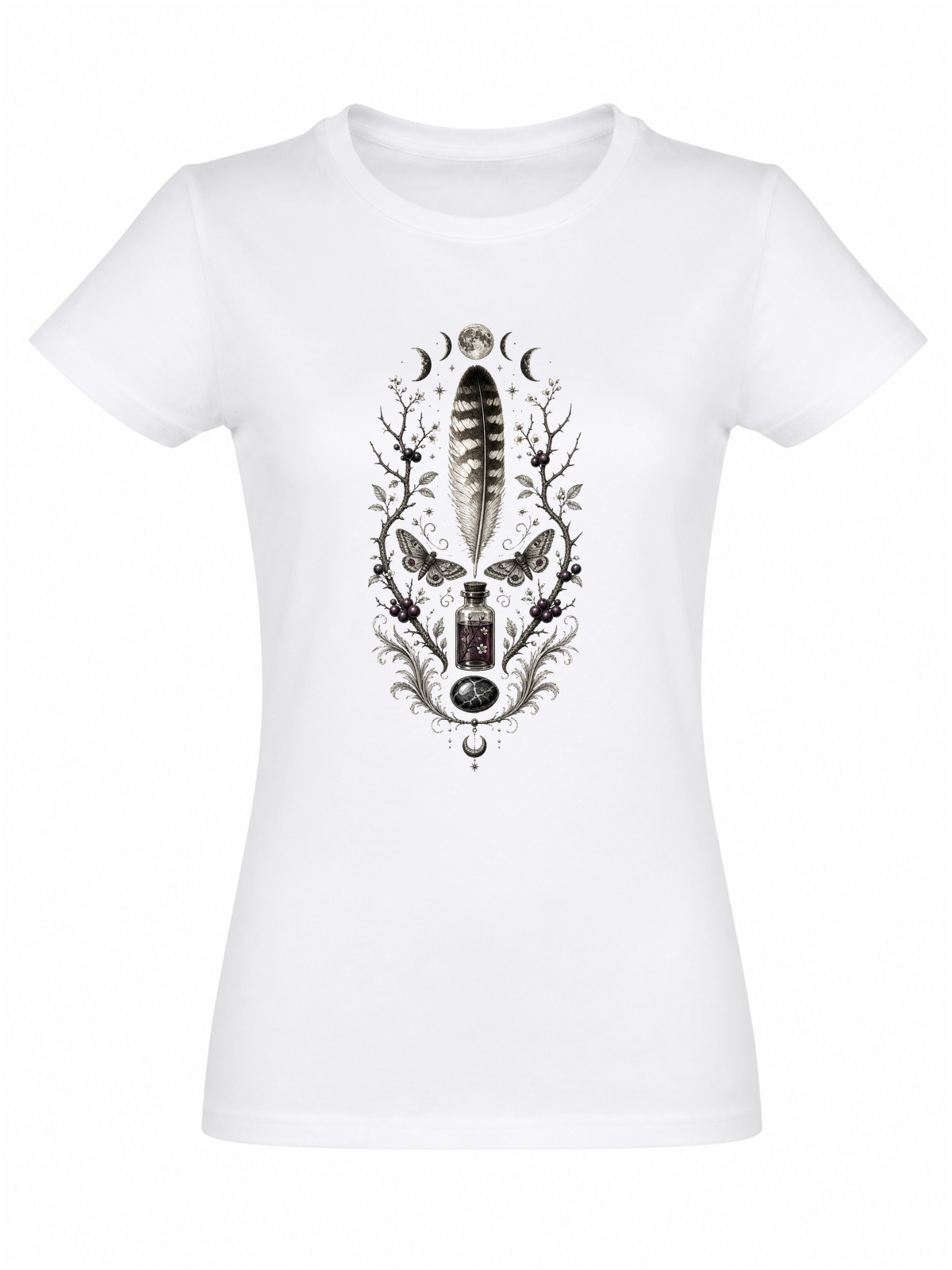 Cabinet de curiosités naturaliste | CCN-06 | Femme | Blanc | Sans modèle | Recto | Plume des Songes