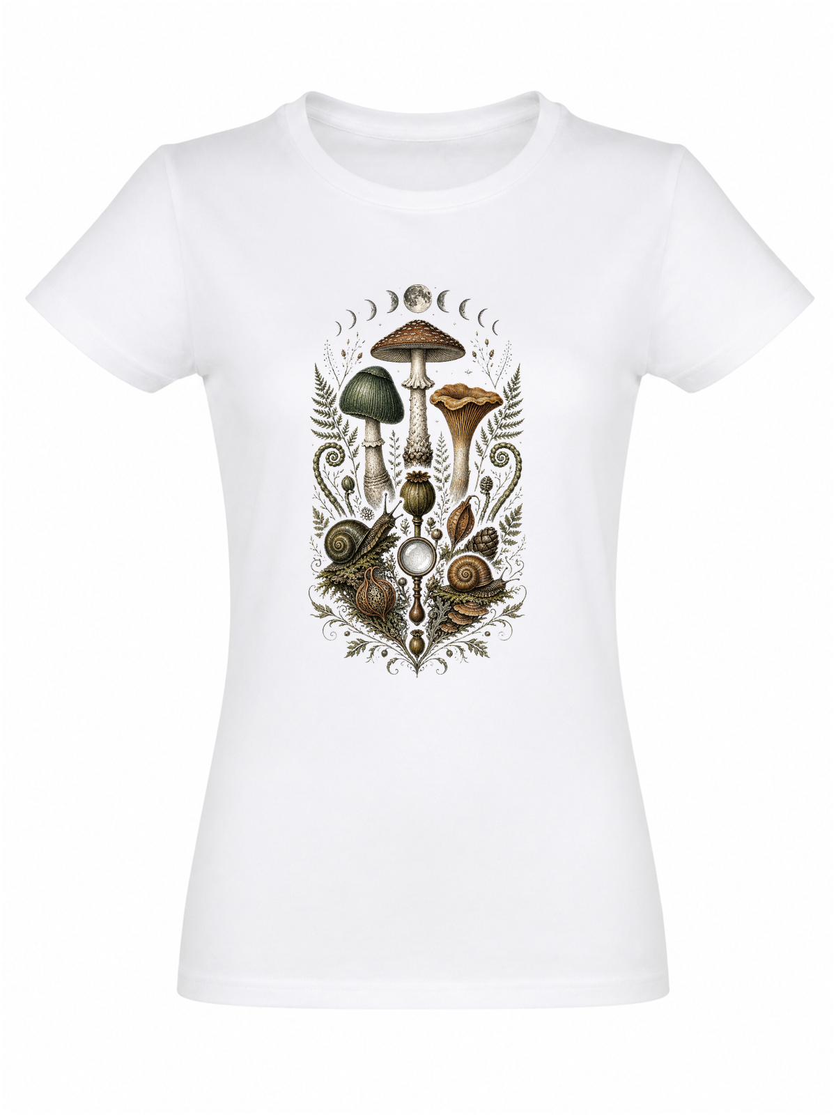 Cabinet de curiosités naturaliste | CCN-11 | Femme | Blanc | Sans modèle | Recto | Jardin des Escargots
