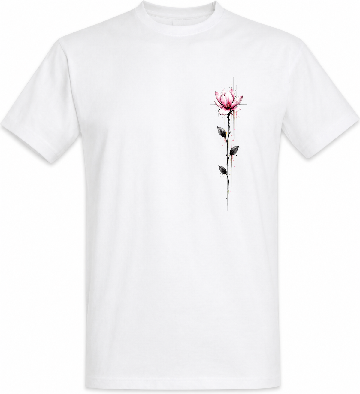 Magnolia Rose — t-shirt blanc sans modèle