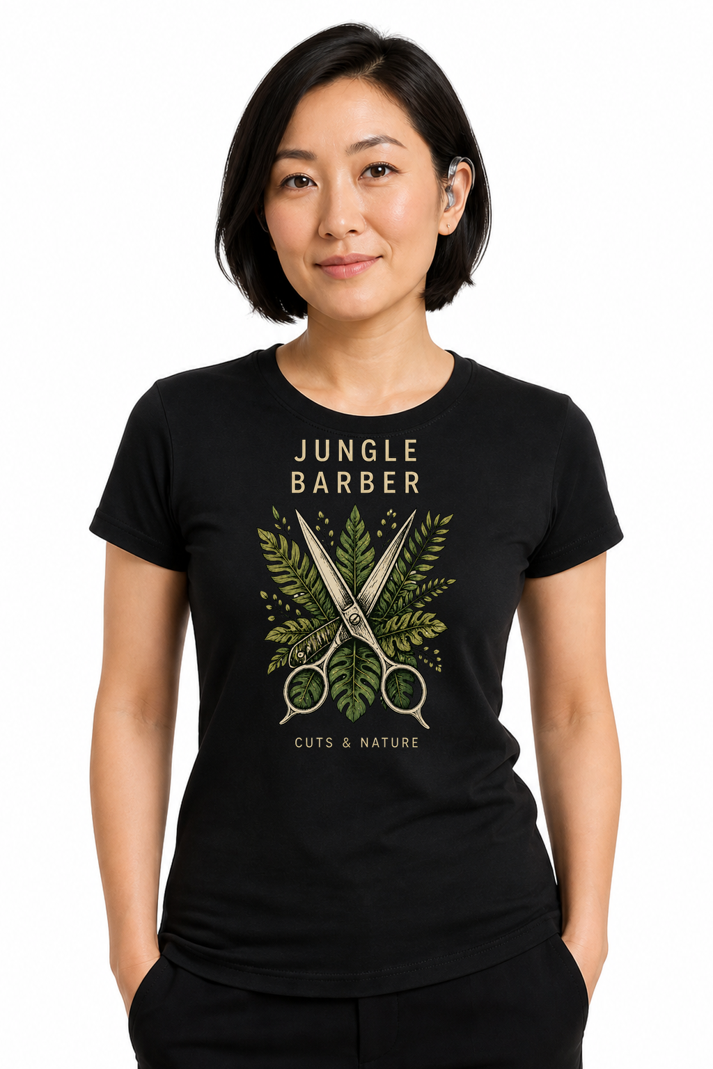 IA|Femme|Noir|Porte|Jungle Barber