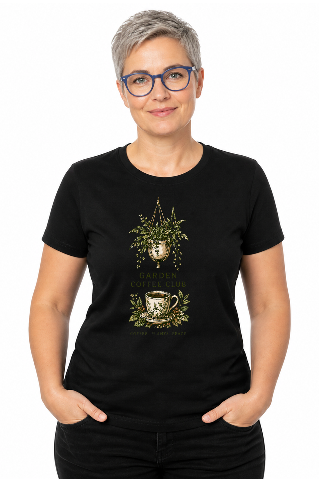 IA|Femme|Noir|Porte|Garden Coffee Club