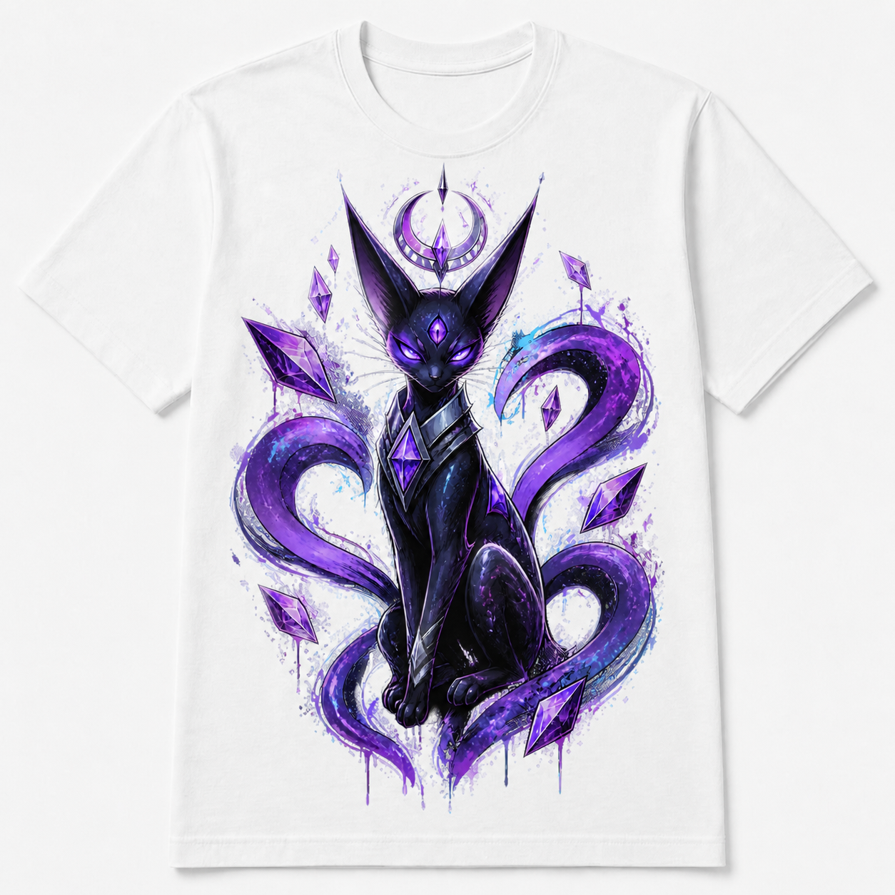T-shirt blanc Nebulion — collection Néo-Bestiaire