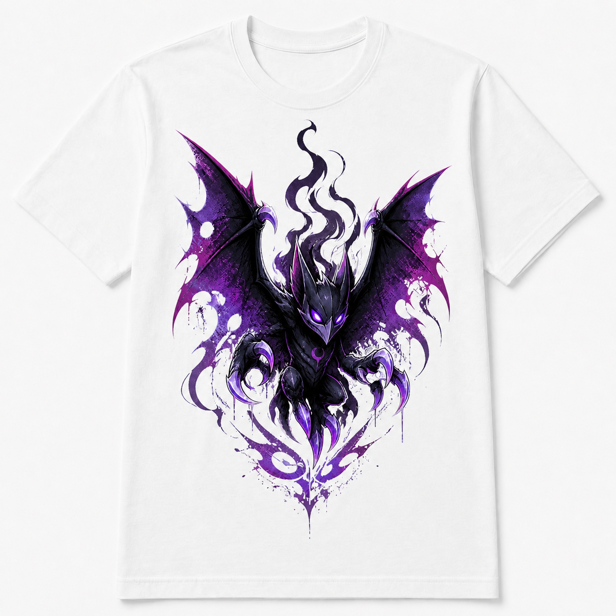 T-shirt blanc Ombrobat — collection Néo-Bestiaire